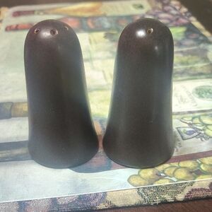 Brown Ceramic Salt and Pepper Shakers